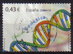 z vendido España 2009 4455 Sello º Ciencia Genetica ADN Timbre Espagne Spain Spagna